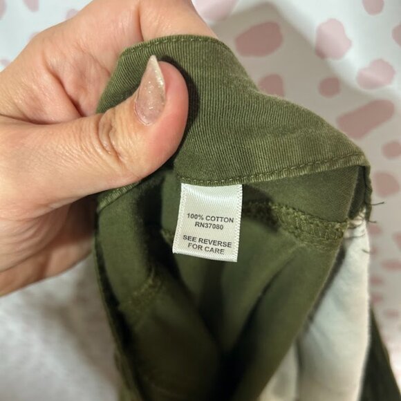 Cato Woman Maxi Skirt Long Modest Cotton Sz 18W Army Green Boho Cottage Academia - Picture 8 of 10